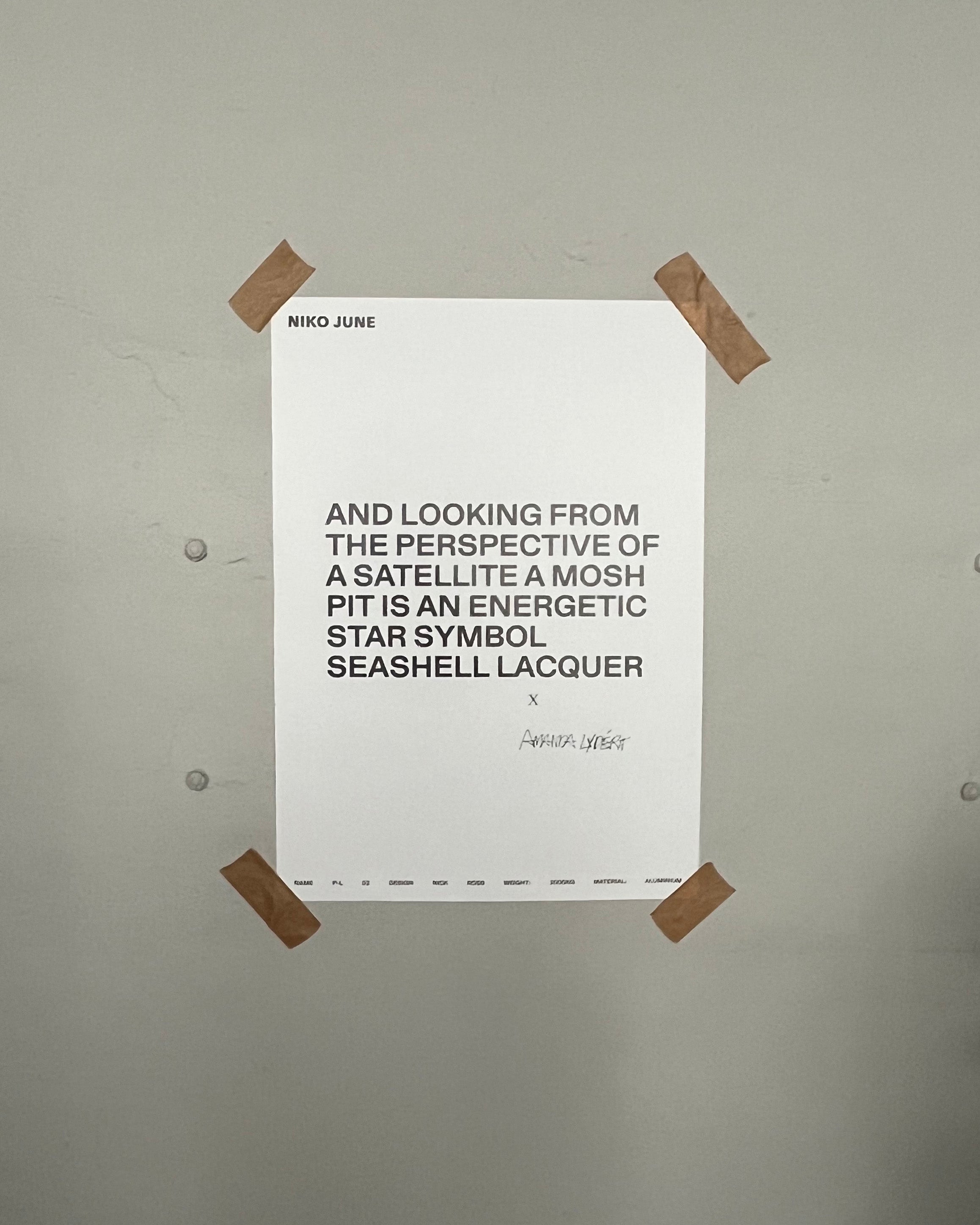 NIKO JUNE POSTER 50 x 70 CM