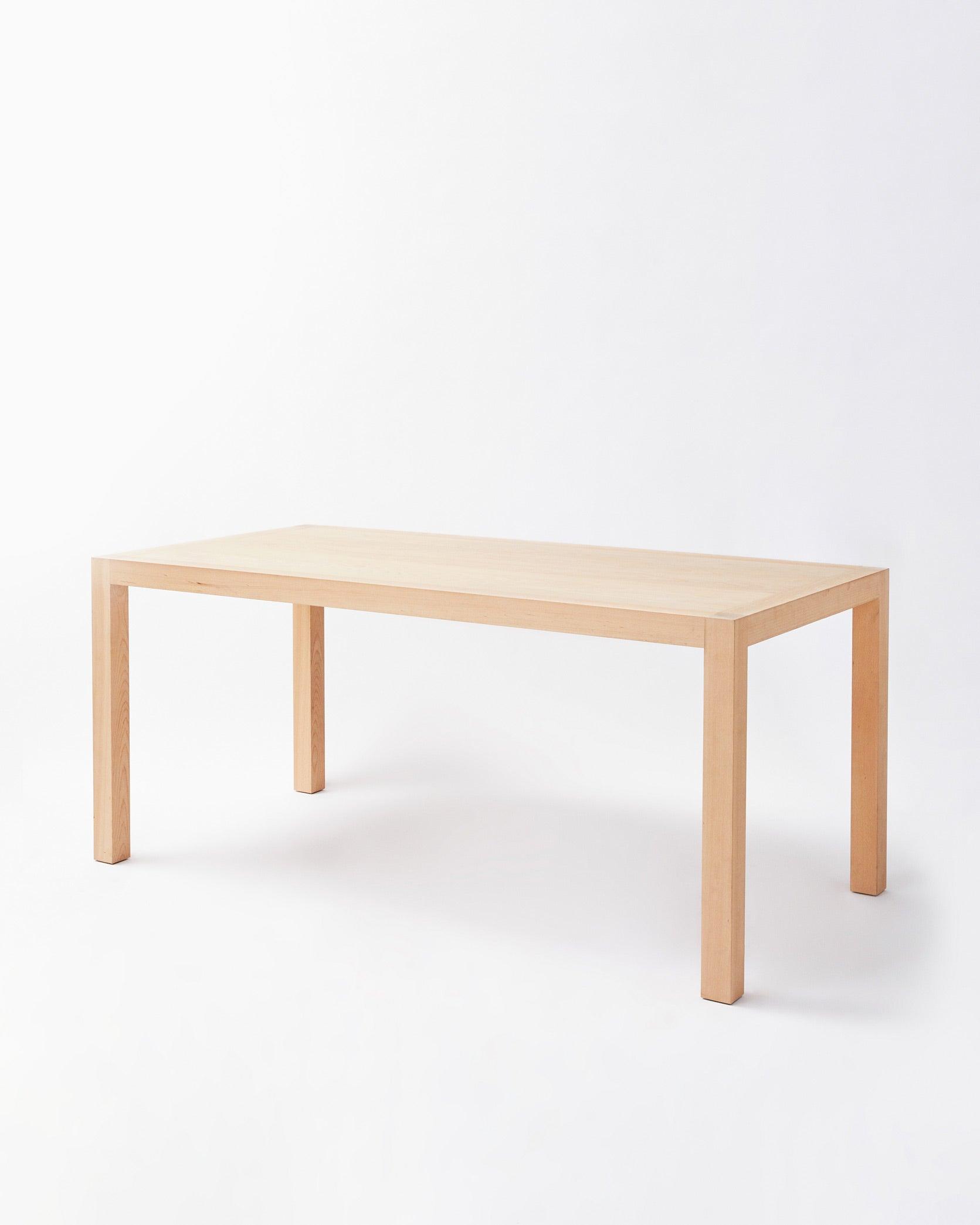 White background, modern dining table in front view